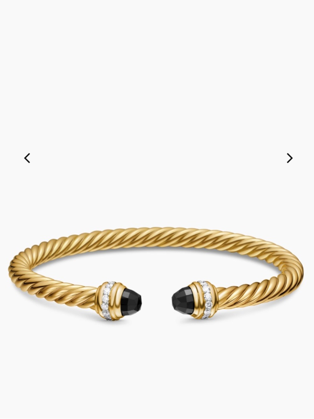 DAVID YURMAN CLASSIC CABLESPIRA® BRACELET 18K Yellow Gold with Diamonds